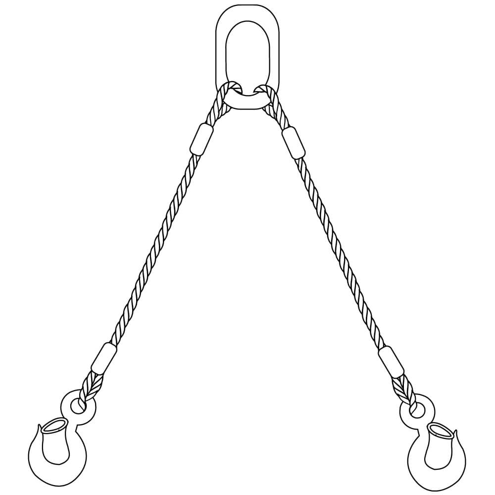 Two-Leg Bridle Wire Rope Slings