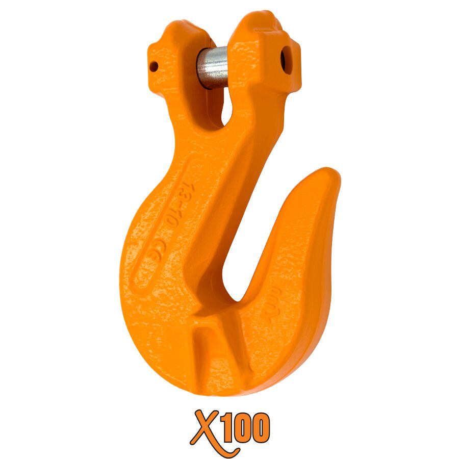 X100® Grade 100 Clevis Grab Hooks With Cradle